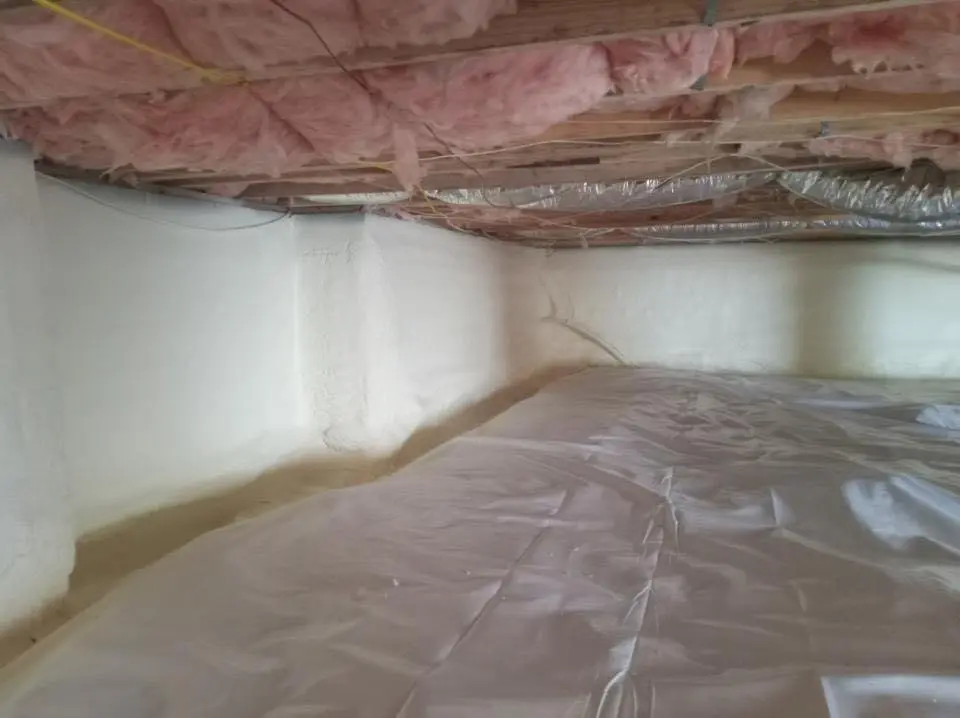 Crawl space encapsulation with closed-cell spray foam for Attic Insulation in Susquehanna